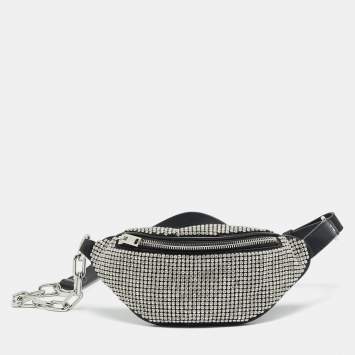 Pre Owned Alexander Wang Attica Mini Black Rhinestone Belt Bag