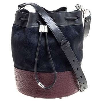 Pre Owned Alexander Wang Tri Color Calfhair and Leather Diego Bucket Bag
