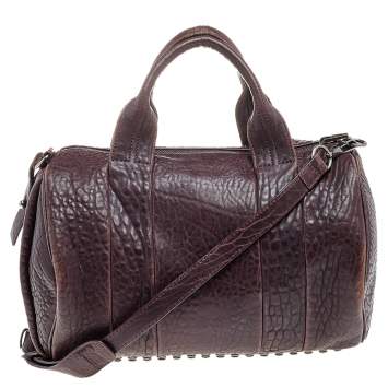 Pre Owned Alexander Wang Burgundy Leather Rocco Satchel