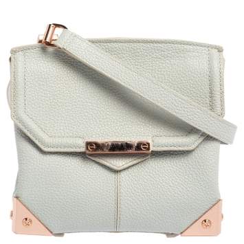 Pre Owned Alexander Wang Pale Blue Leather Small Marion Shoulder Bag