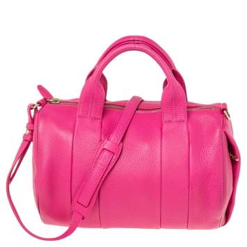 Pre Owned Alexander Wang Pink Leather Rockie Boston Bag