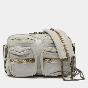 Pre Owned Alexander Wang Grey Leather and Suede Brenda Shoulder Bag
