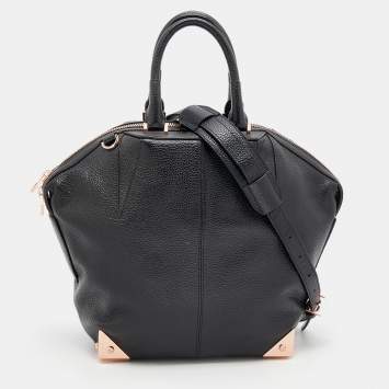 Pre Owned Alexander Wang Black Leather Emile Satchel