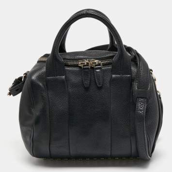 Pre Owned Alexander Wang Black Leather Rocco Satchel
