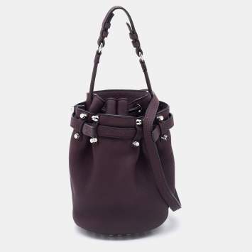 Pre Owned Alexander Wang Purple Leather Diego Bucket Bag
