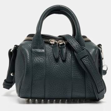 Pre Owned Alexander Wang Green Leather Rocco Satchel