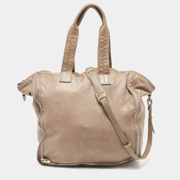 Pre Owned Alexander Wang Grey Leather Trudy Zip Tote