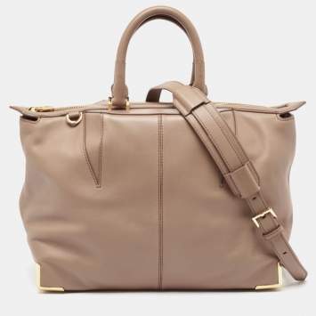Pre Owned Alexander Wang Beige Leather Prisma Skeletal Tote