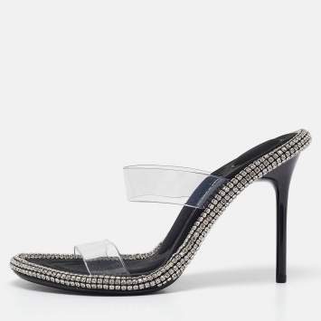 Pre Owned Alexander Wang Transparent PVC Nova Slide Sandals Size 37