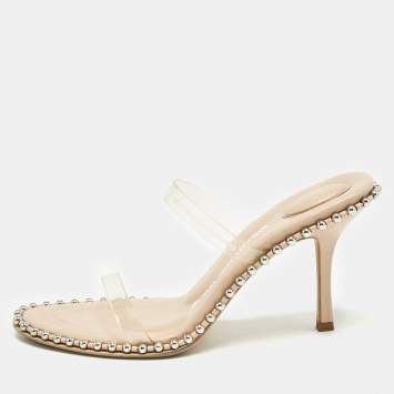 Alexander Wang Transparent PVC Nova Slide Sandals Size 38
