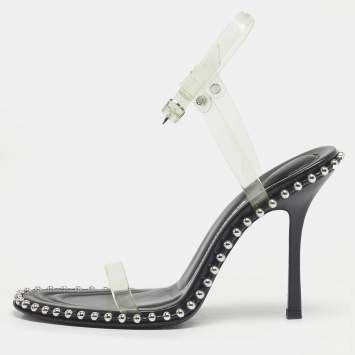 مملوكة مسبقًا Alexander Wang Green PVC Nova Ankle Strap Sandals Size 37