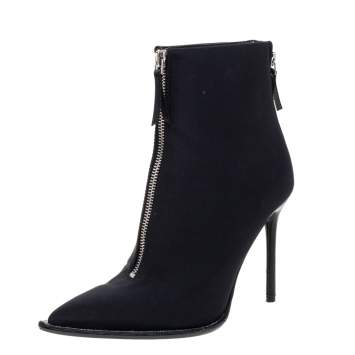 Pre Owned Alexander Wang Black Nylon Eri Boots Size 36.5