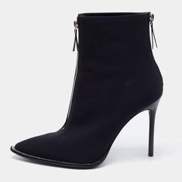 Pre Owned Alexander Wang Black Nylon Eri Booties Size 40