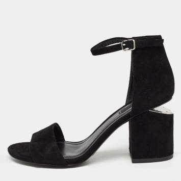 Pre Owned Alexander Wang Black Suede Abby  Sandals Size 39