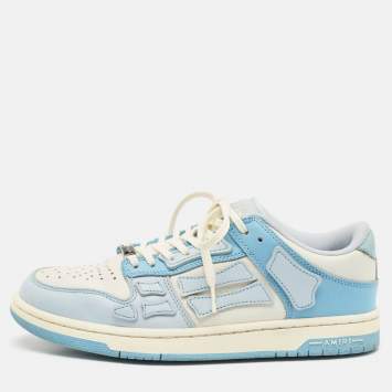Pre Owned Amiri Blue/White Leather MA-1 Low Top Sneakers Size 39