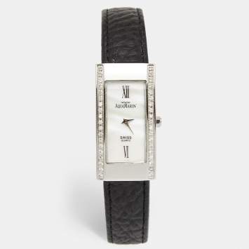 Pre Owned AquaMarin Mother of Pearl Stainless Steel Diamond Avalon Women's Wristwatch 20 mm 