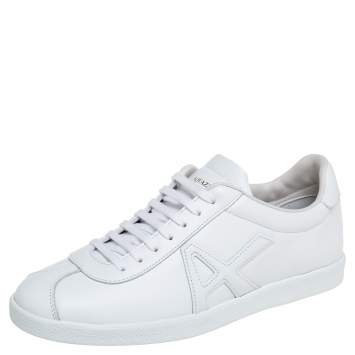 Pre Owned Aquazzura White Leather The A Low Top Sneakers Size 36