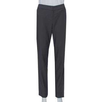 Pre Owned Armani Collezioni Grey Wool Classic Trousers S