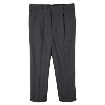 Pre Owned Armani Collezioni Grey Pin Striped Regular Fit Trousers XXXL
