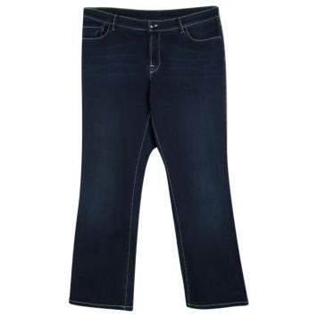 Pre Owned Armani Collezioni Indigo Dark Wash Faded Effect Denim Jeans L