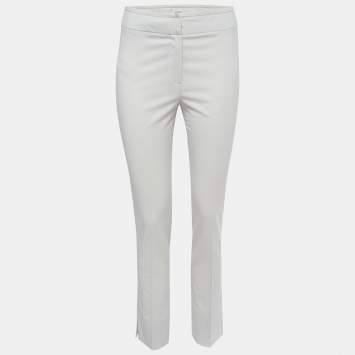Pre Owned Armani Collezioni Grey Cady Tailored Tapered Pants XS
