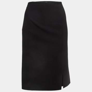 Pre Owned Armani Collezioni Black Crepe Formal Pencil Skirt XL