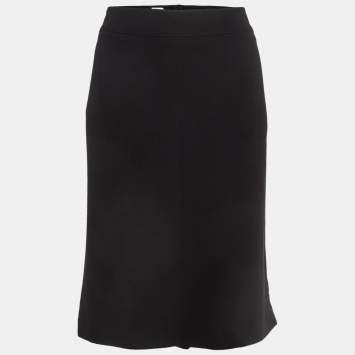 Pre Owned Armani Collezioni Black Silk Formal Pencil Skirt XL