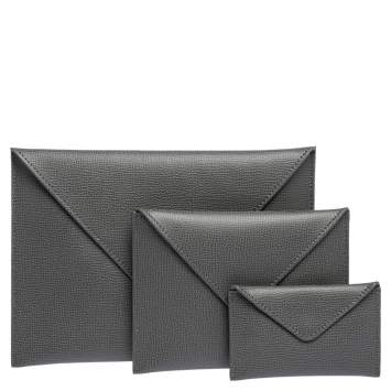 Pre Owned Audemars Piguet Grey Leather Pouch Set 