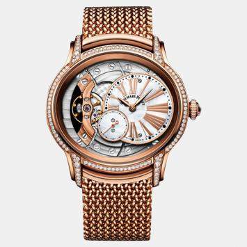 Audemars Piguet Millenary 77247OR.ZZ.1272OR.01 Manual Winding White MOP 18k Rose Gold Women's Wristwatch 39.5 mm
