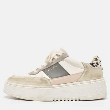 Pre Owned Axel Arigato Multicolor Suede and Leather Low Top Sneakers Size 36