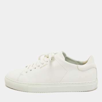 Pre Owned Axel Arigato White Leather Lace Up Sneakers Size 40