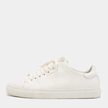 Pre Owned Axel Arigato White Leather Clean 90 Low Top Sneakers Size 40