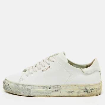 مملوكة مسبقًا حذاء رياضي أكسل أريجاتو جلد أبيض كلين 90 بعنق منخفض مقاس 36