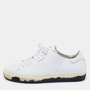 Pre Owned Axel Arigato White Leather Low Top Sneakers Size 38