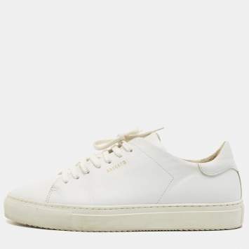 Pre Owned Axel Arigato White Leather Low Top Sneakers Size 39