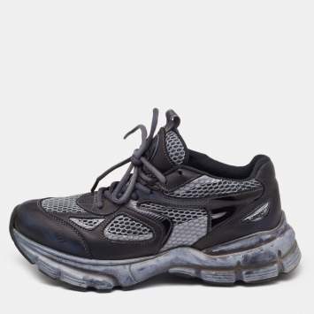 Pre Owned Axel Arigato Grey/Blue Mesh and Leather Marathon R Trail Sneakers Size 39