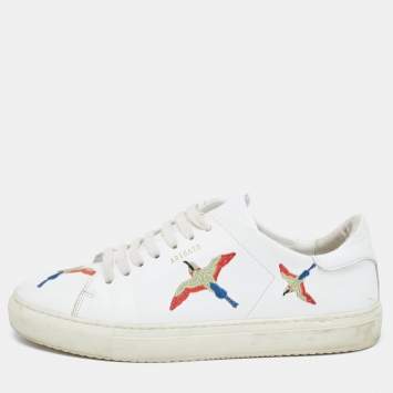 Pre Owned Axel Arigato White Leather Clean 90 Bee Bird Low Top Sneakers Size 39