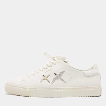 Pre Owned Axel Arigato White Leather 90 Bird Low Top Sneakers Size 42