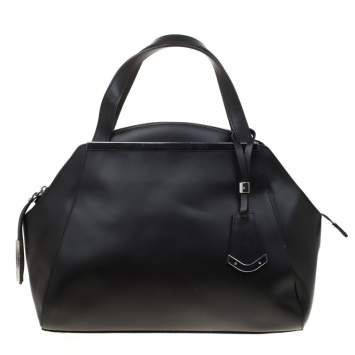 Pre Owned Baldinini Black Leather Satchel