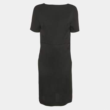 مملوكة مسبقًا Balenciaga Black Crepe Shift Dress M