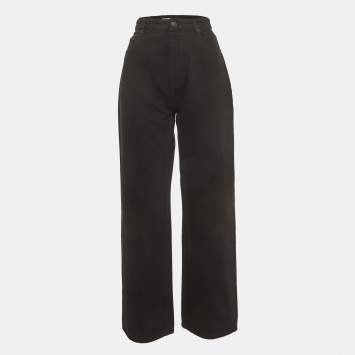 Pre Owned Balenciaga Black Denim High-Rise Jeans M/Waist 28"