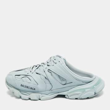 مملوكة مسبقًا Balenciaga Track Size 42 Blue Faux Leather Sneakers Mules