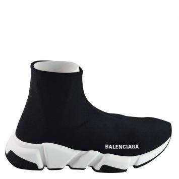 Pre Owned Balenciaga Black Stretch Sneakers Size 39 