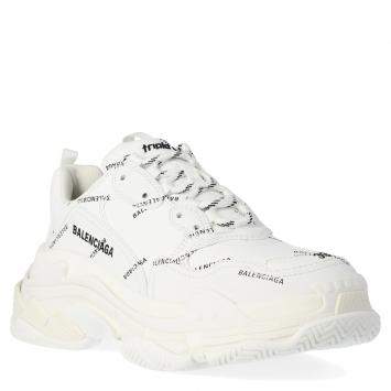 Pre Owned Balenciaga White Triple S Sneakers Size EU 35
