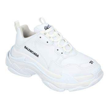 Pre Owned Balenciaga White Triple S Sneakers EU 37