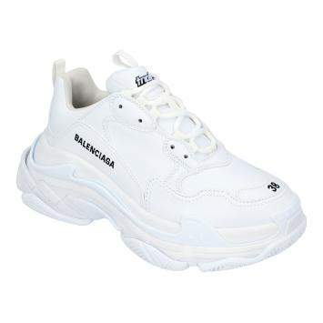 مملوكة مسبقًا Balenciaga White Triple S Sneakers EU 38