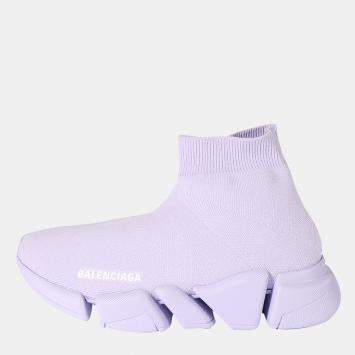 Pre Owned Balenciaga Lilac Wmns Recycled Knit Speed 2.0 Sneaker EU 36
