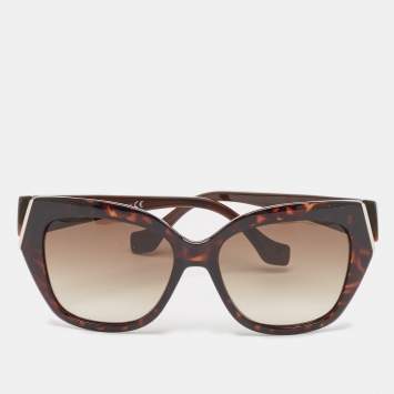 Pre Owned Balenciaga Tortoise Brown Gradient BA 99 52P Butterfly Sunglasses