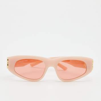 Pre Owned Balenciaga Pink/Rose Tinted BB0095S Dynasty D-Frame Sunglasses