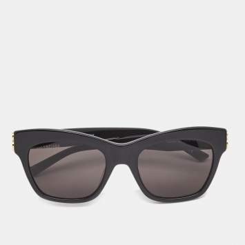 Pre Owned Balenciaga Black BB Logo Cat Eye Sunglasses